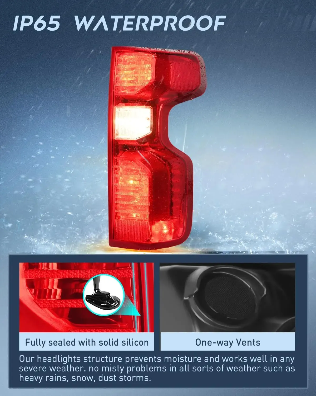 2019-2023 Chevy Silverado 1500 2020-2023 Chevy Silverado 2500HD 3500HD Tail light Assembly Rear Lamp Replacement OE Style Passenger Side