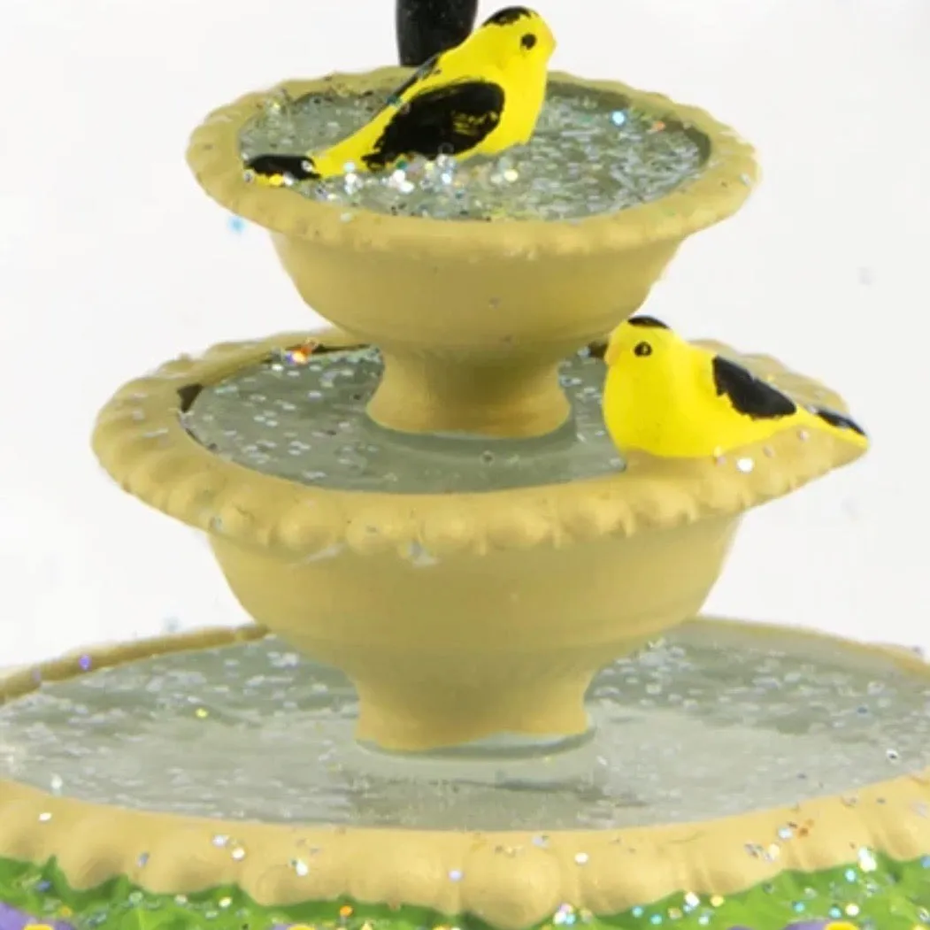 CoolSnowGlobes - Goldfinch Fountain Snow Globe