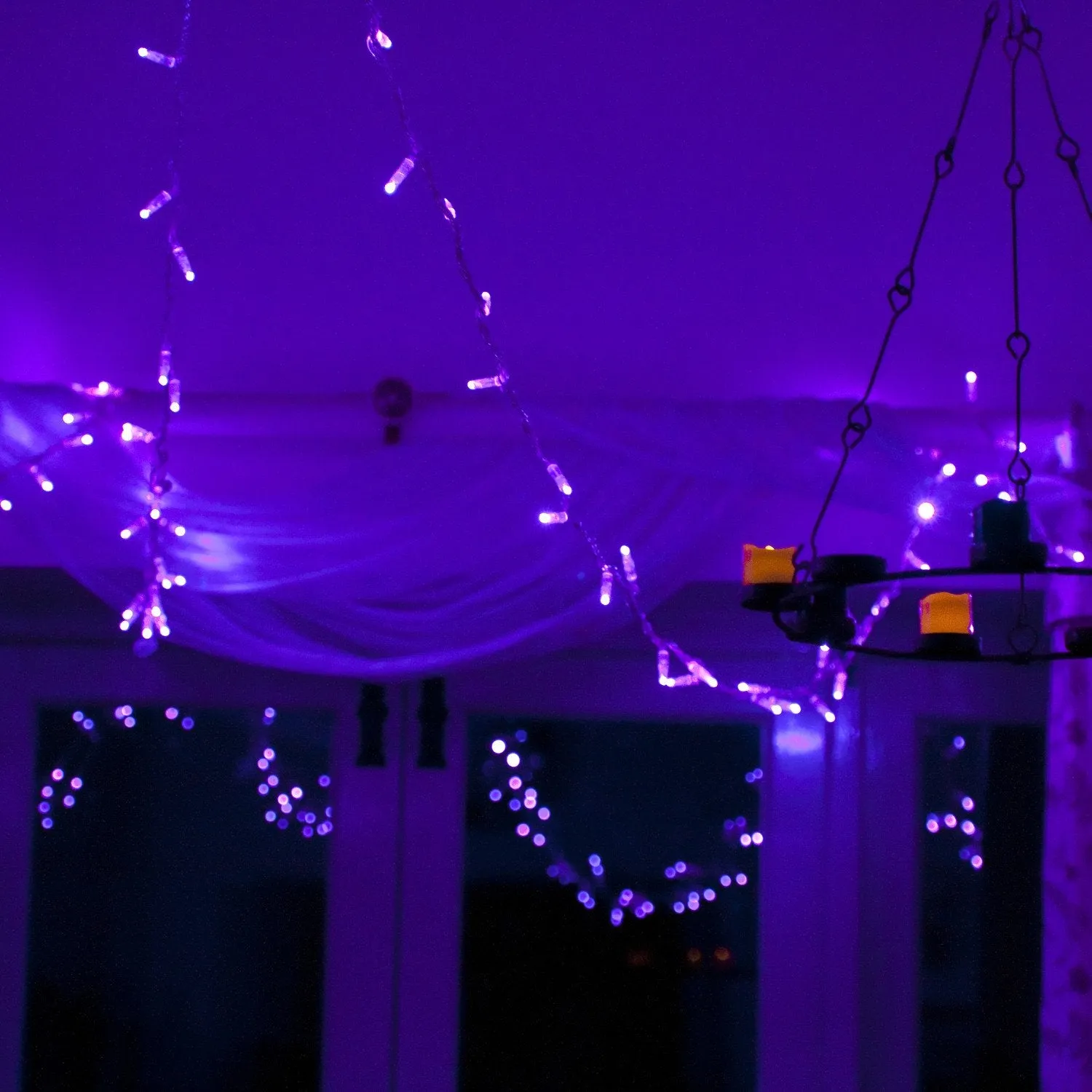 Core Connect 40m 400 Purple Connectable Fairy Lights Clear Cable