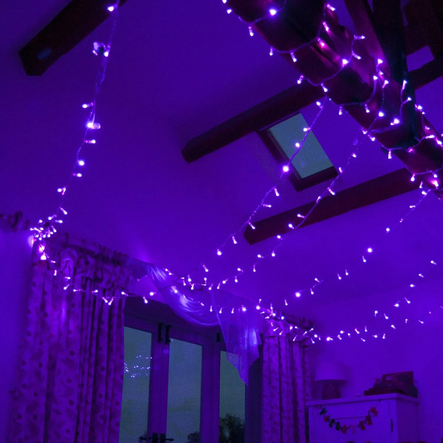 Core Connect 40m 400 Purple Connectable Fairy Lights Clear Cable