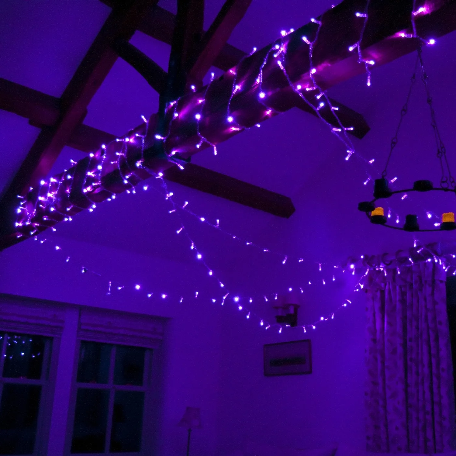 Core Connect 40m 400 Purple Connectable Fairy Lights Clear Cable
