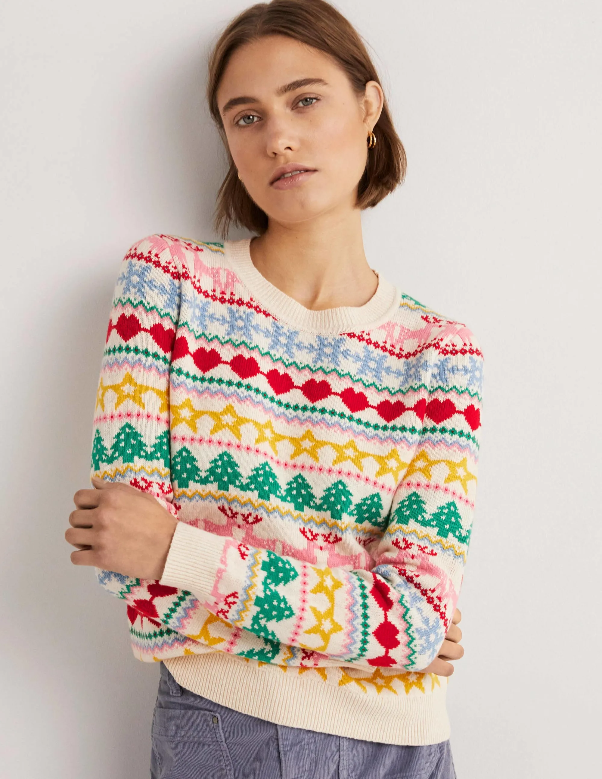 Festive Fair Isle Christmas Jumper-Multi Christmas Fair Isle