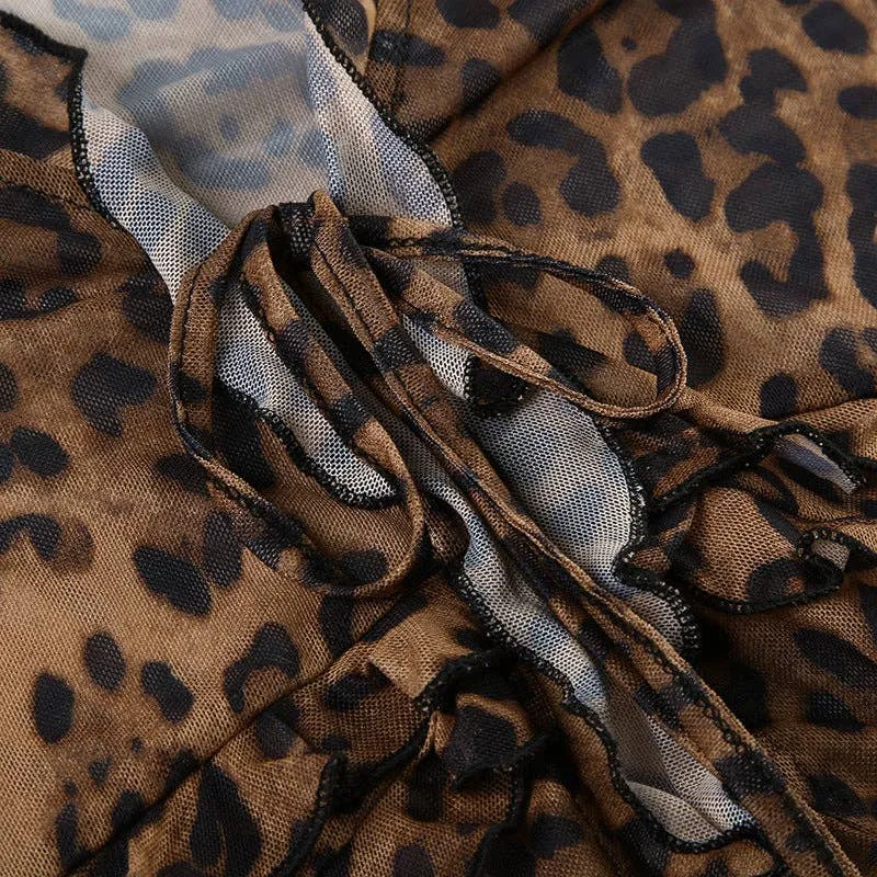 LEOPARD PRINT COVER UP TOP