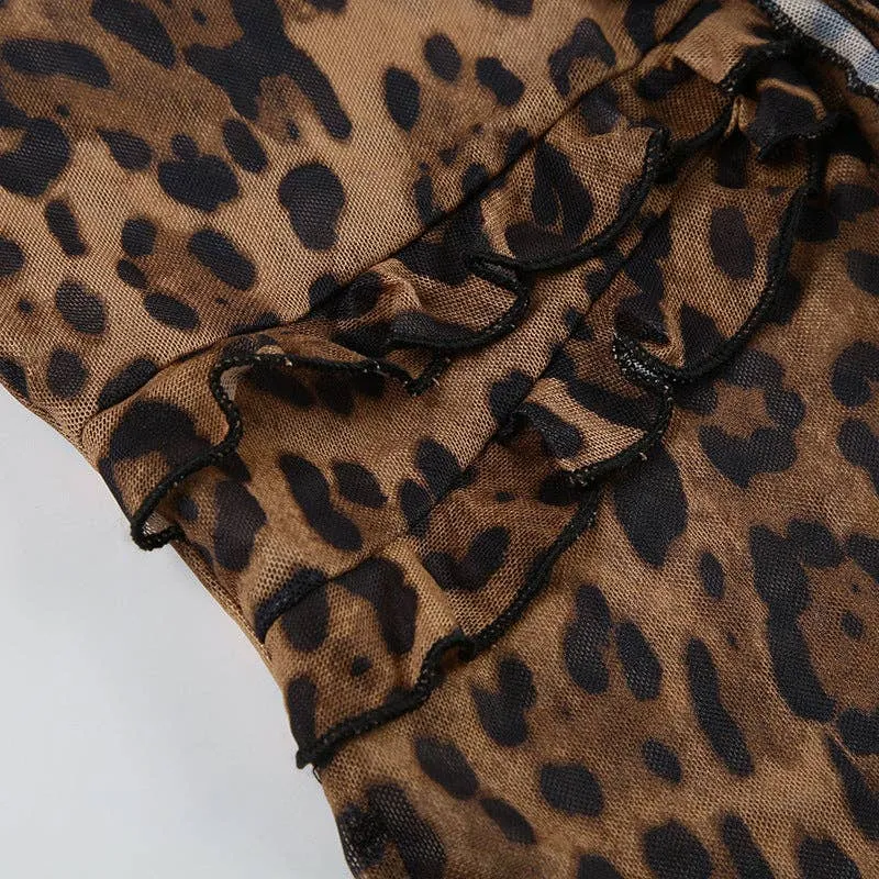 LEOPARD PRINT COVER UP TOP