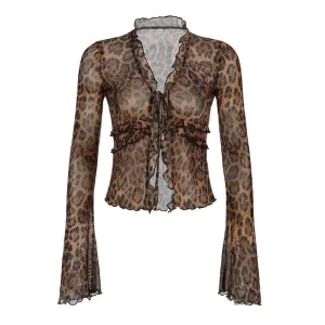 LEOPARD PRINT COVER UP TOP