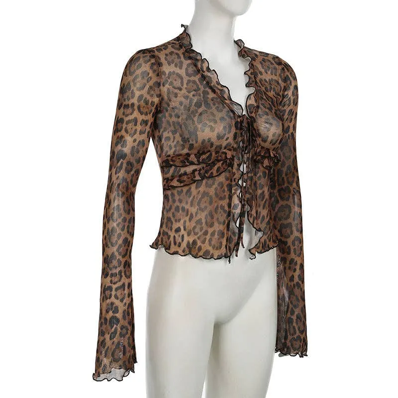 LEOPARD PRINT COVER UP TOP