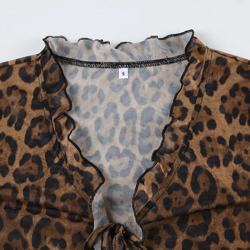 LEOPARD PRINT COVER UP TOP