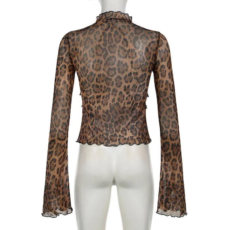 LEOPARD PRINT COVER UP TOP
