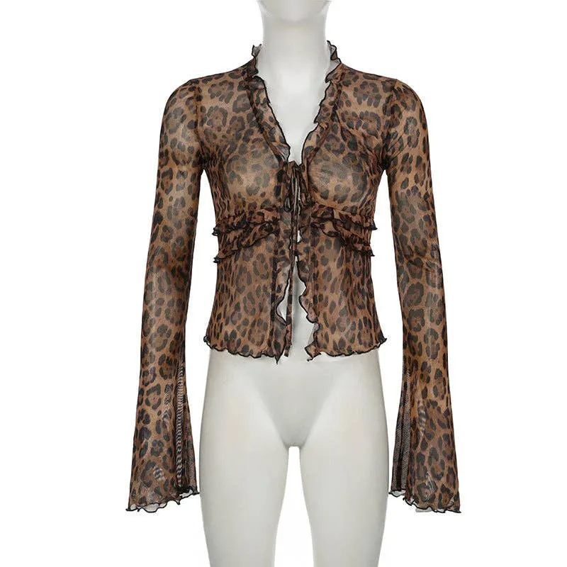 LEOPARD PRINT COVER UP TOP