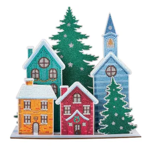 "Winter Village" 3D Crystal Art Scene