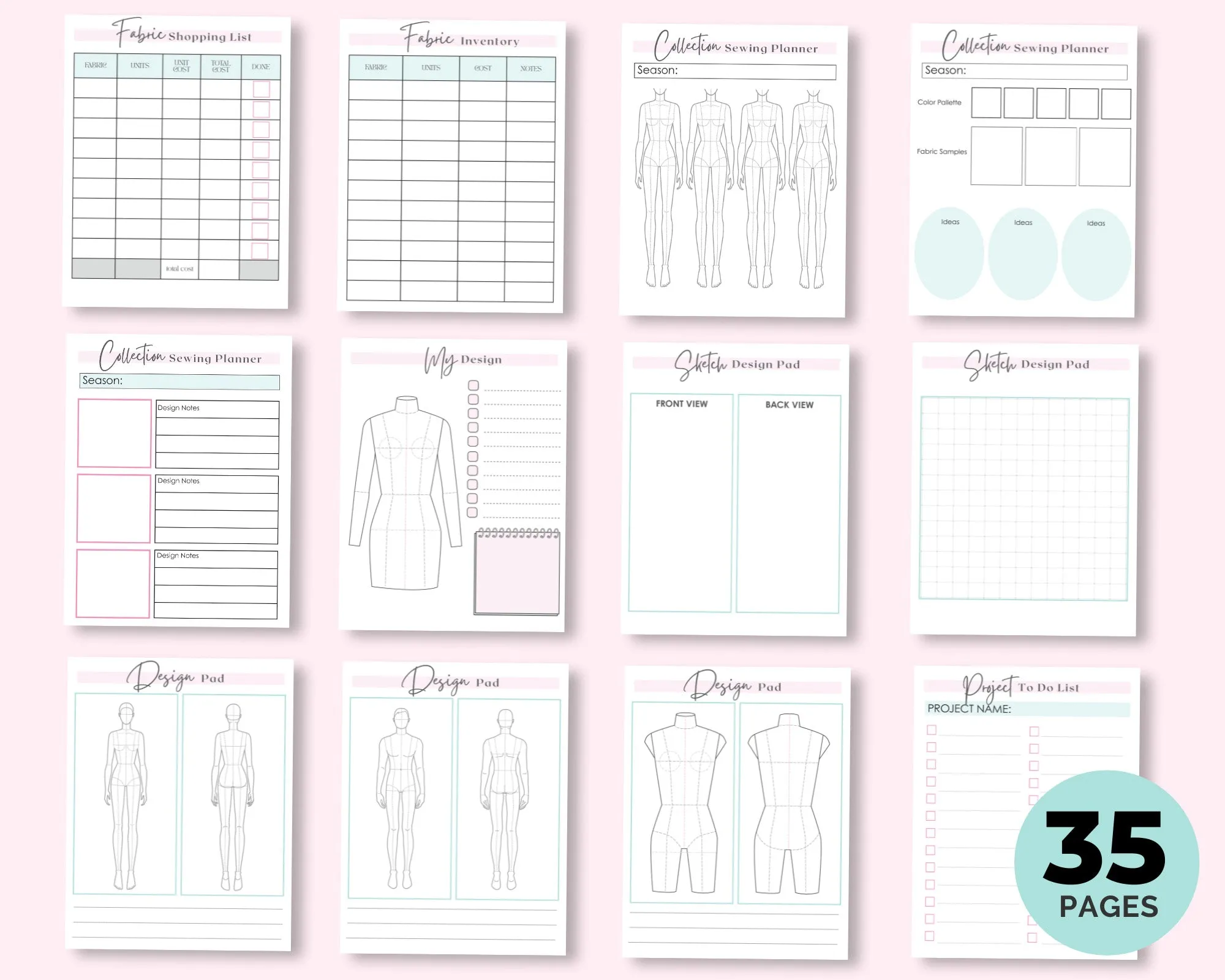 Sewing Planner Printable Sheets
