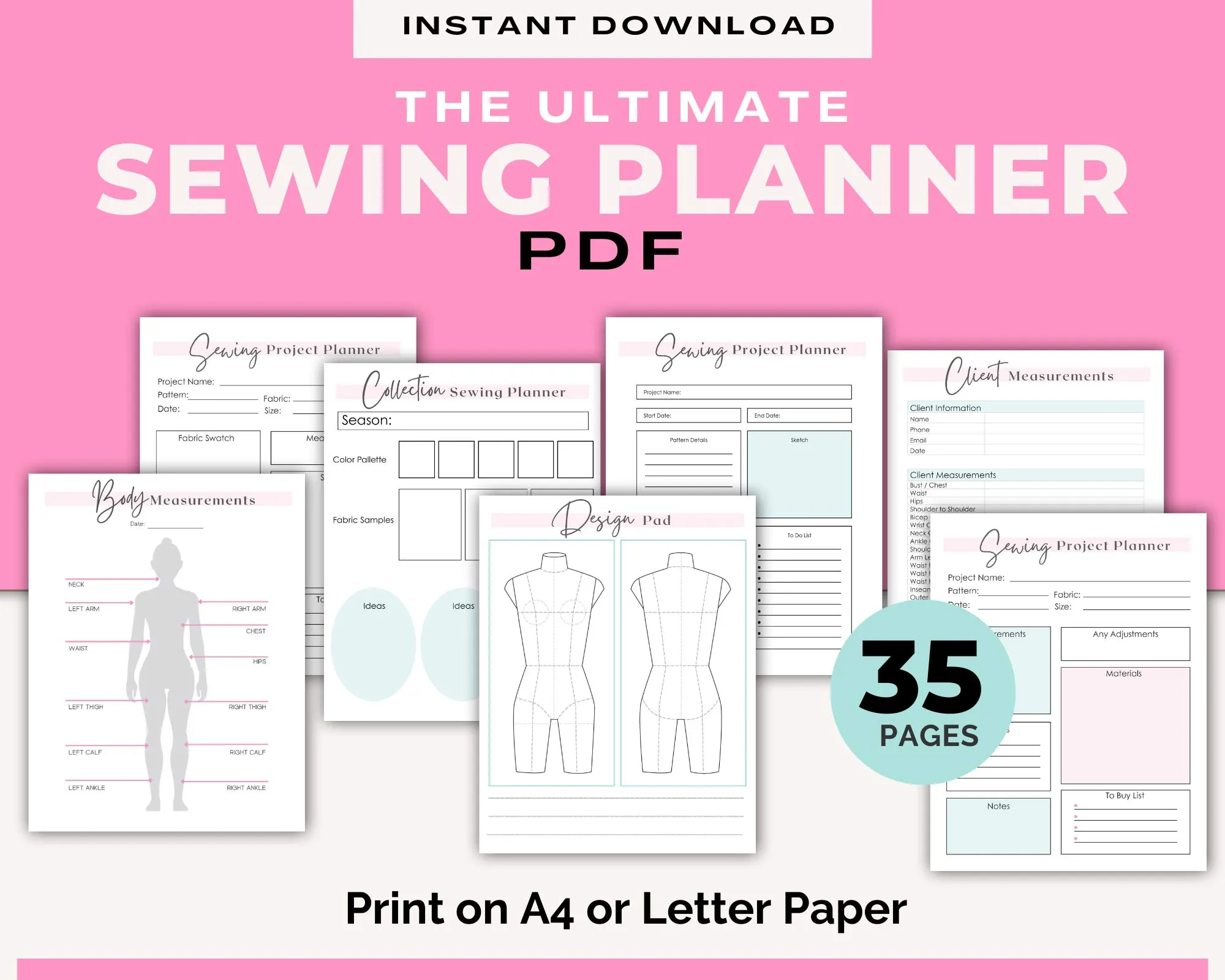 Sewing Planner Printable Sheets