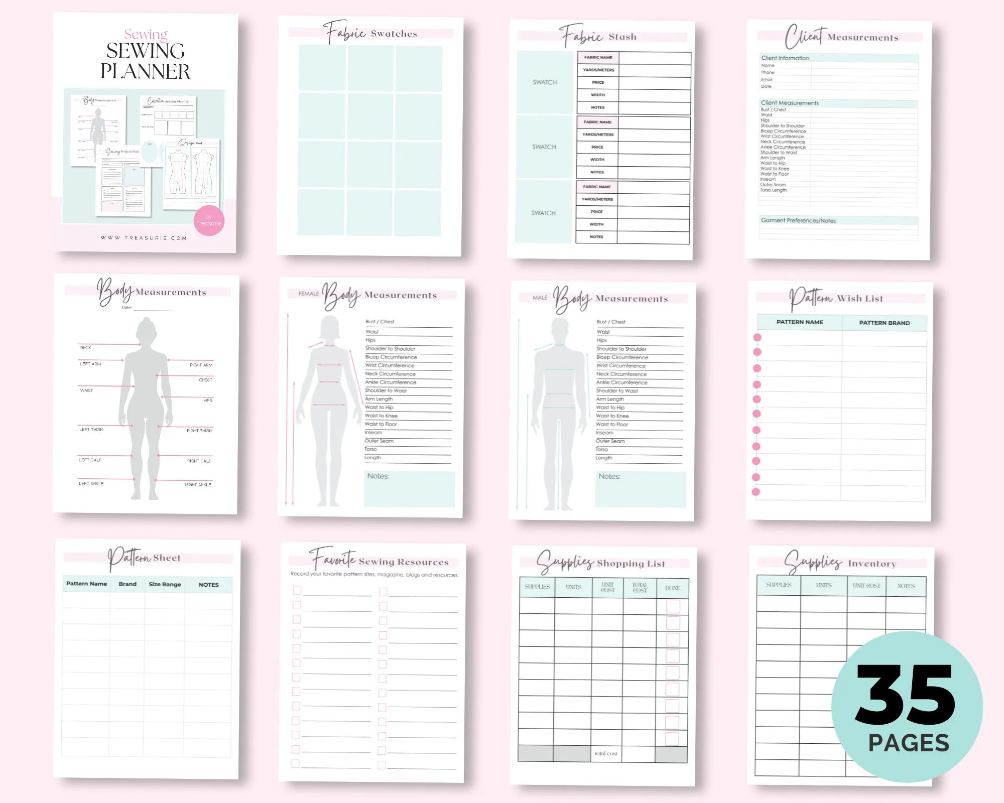 Sewing Planner Printable Sheets