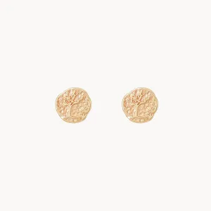 tree of life stud earring - 14k yellow gold
