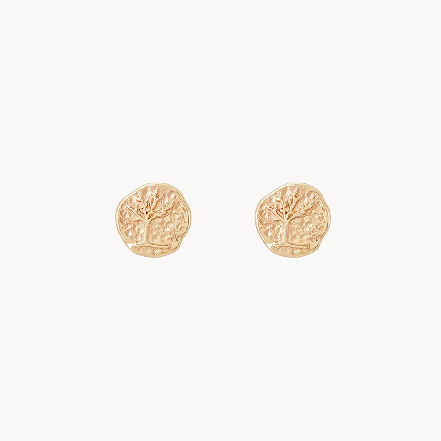 tree of life stud earring - 14k yellow gold